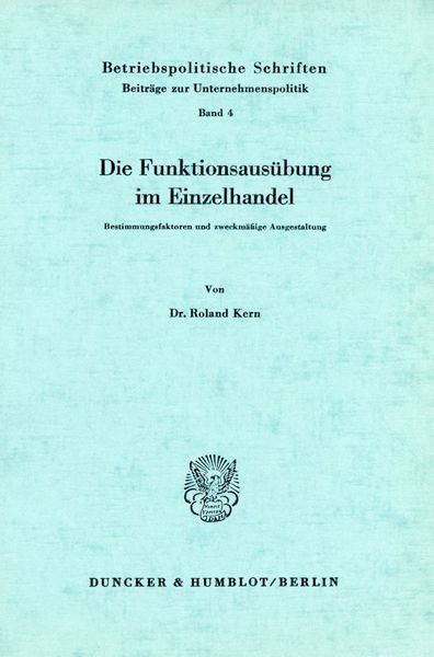 Produktbild: Die Funktionsaus&uuml;bung im Einzelhandel.