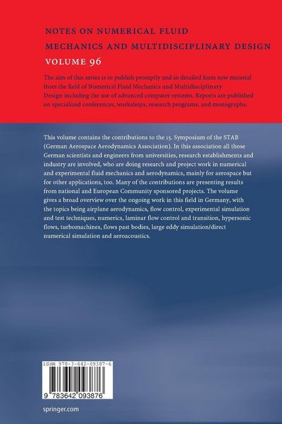 Produktbild: New Results in Numerical and Experimental Fluid Mechanics VI