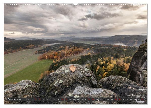 Produktbild: Die S&auml;chsische Schweiz / Faszination Sandsteingebirge (hochwertiger Premium Wandkalender 2026 DIN A2 quer), Kunstdruck in Hochglanz