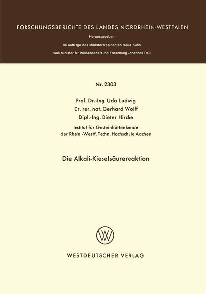 Produktbild: Die Alkali-Kiesels&auml;urereaktion