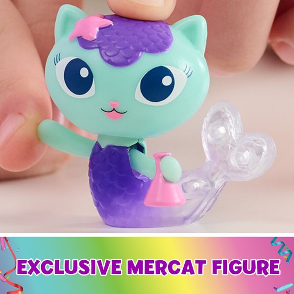 Produktbild: Gabby’s Dollhouse, Bobble Kitty Möbel Pack von Meerkätzchen, Katzen-Figur mit Puppenhausmöbeln und Zubehörteilen