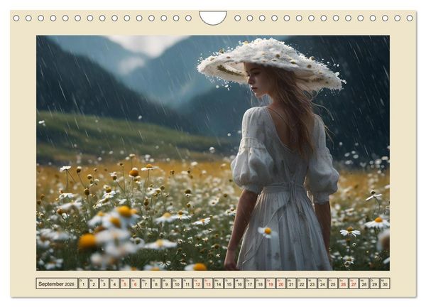 Produktbild: Regenzauber - Frauen im Wandel der Jahreszeiten (Wandkalender 2026 DIN A4 quer), CALVENDO Monatskalender