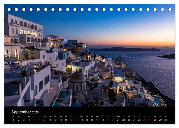 Produktbild: Reiseziele in Griechenland (Tischkalender 2026 DIN A5 quer), CALVENDO Monatskalender