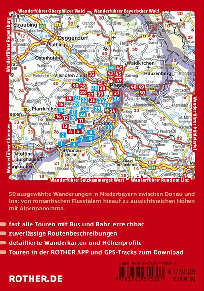 Produktbild: ROTHER Wanderf&uuml;hrer Niederbayerisches B&auml;derdreieck. 50 Touren im Bayerischen Thermenland