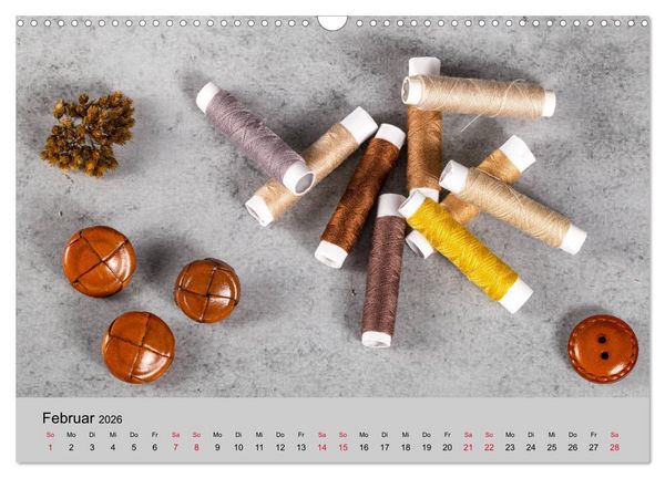 Produktbild: Faden, Nadel, Handarbeit. (Wandkalender 2026 DIN A3 quer), CALVENDO Monatskalender