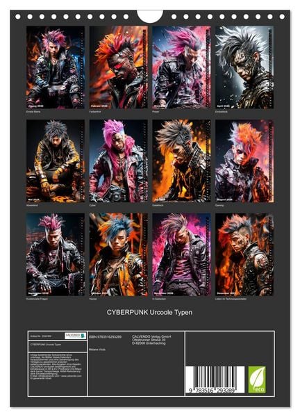 Produktbild: CYBERPUNK Urcoole Typen (Wandkalender 2026 DIN A4 hoch), CALVENDO Monatskalender
