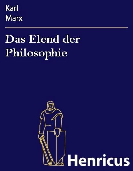 Produktbild: Das Elend der Philosophie