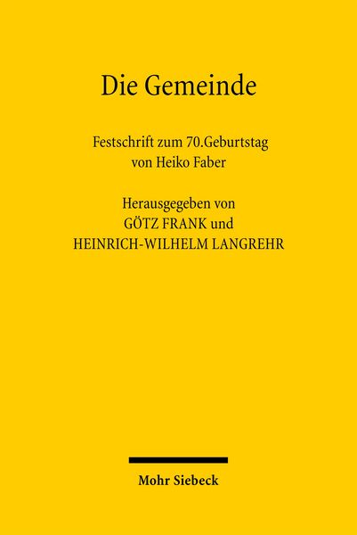 Produktbild: Die Gemeinde