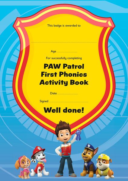 Produktbild: PAW Patrol First Phonics Activity Book