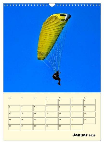 Produktbild: Paragliding - extrem aufregend (Wandkalender 2026 DIN A3 hoch), CALVENDO Monatskalender