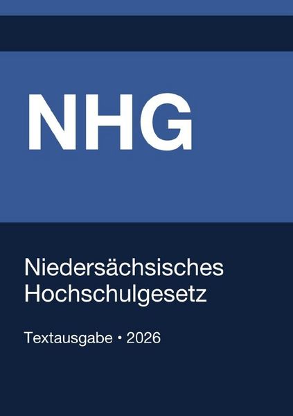 Produktbild: NHG - Nieders&auml;chsisches Hochschulgesetz 2026