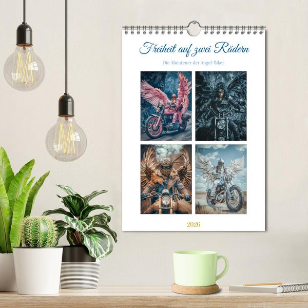 Produktbild: Freiheit auf zwei R&auml;dern - Die Abenteuer der Angel-Biker (Wandkalender 2026 DIN A4 hoch), CALVENDO Monatskalender