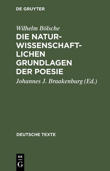 Produktbild: Die naturwissenschaftlichen Grundlagen der Poesie
