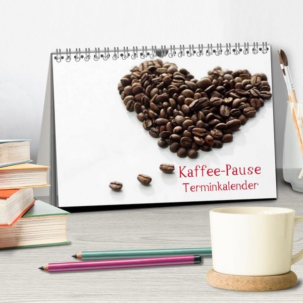 Produktbild: Kaffee-Pause Terminkalender (Tischkalender 2026 DIN A5 quer), CALVENDO Monatskalender