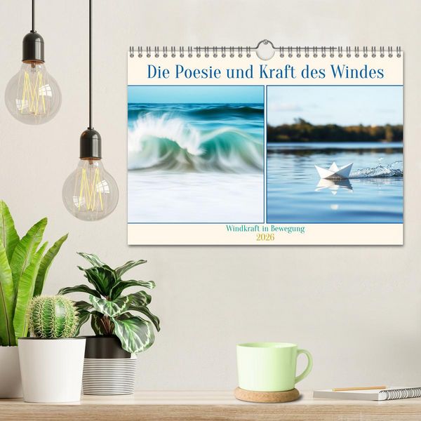 Produktbild: Die Poesie und Kraft des Windes - Windkraft in Bewegung (Wandkalender 2026 DIN A4 quer), CALVENDO Monatskalender
