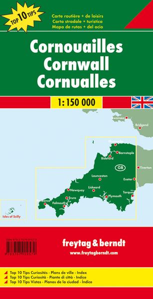 Cornwall 1 : 150 000. Autokarte