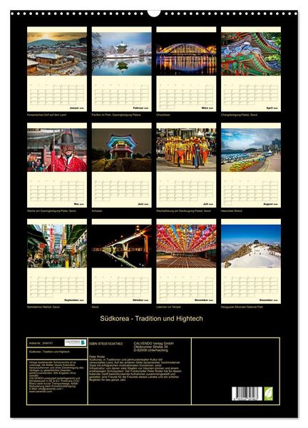 Produktbild: S&uuml;dkorea - Tradition und Hightech (Wandkalender 2026 DIN A2 hoch), CALVENDO Monatskalender