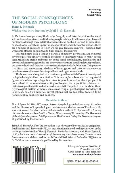 Produktbild: The Social Consequences of Modern Psychology