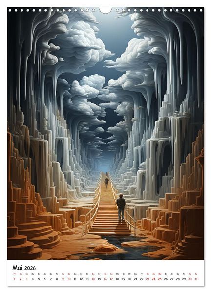 Produktbild: Abstrakte Illusionen (Wandkalender 2026 DIN A3 hoch), CALVENDO Monatskalender