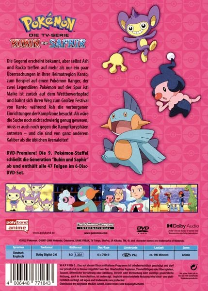 Produktbild: Pokémon - Die TV-Serie: Rubin und Saphir - Staffel 9 [6 DVDs]