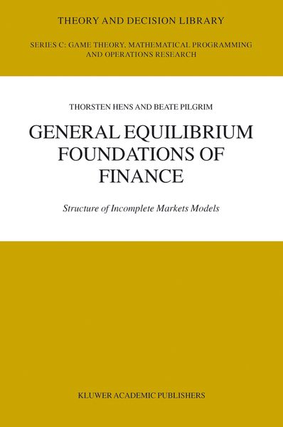 Produktbild: General Equilibrium Foundations of Finance