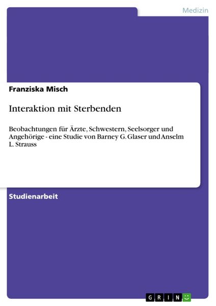 Produktbild: Interaktion mit Sterbenden