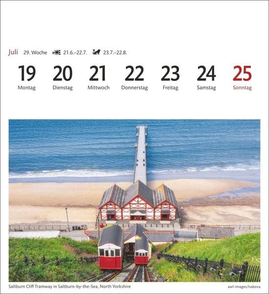 Produktbild: England Sehnsuchtskalender 2027 - Wochenkalender mit 53 Postkarten