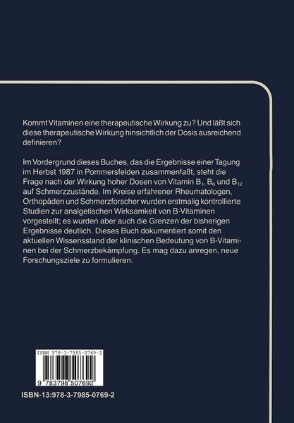 Produktbild: Klinische Bedeutung von Vitamin B1, B6, B12 in der Schmerztherapie