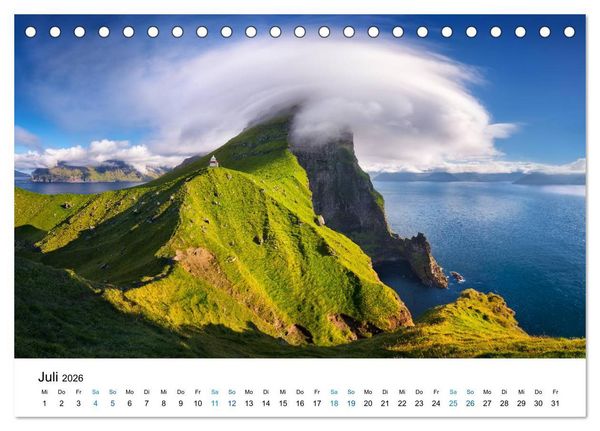 Produktbild: F&auml;r&ouml;er - Archipel im Nordmeer (Tischkalender 2026 DIN A5 quer), CALVENDO Monatskalender