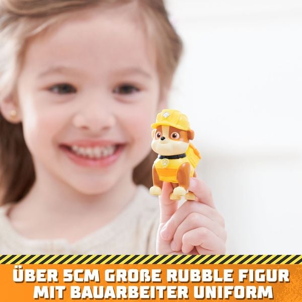 Rubble & Crew - Großes Planierraupen-Baufahrzeug mit Licht- und Geräuscheffekten (Deluxe Fahrzeug) und Rubble-Figur