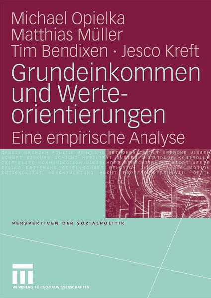 Produktbild: Grundeinkommen und Werteorientierungen