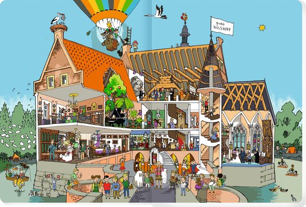 Produktbild: Mein Schl&ouml;sser- & Burgen-Wimmelbuch im M&uuml;nsterland