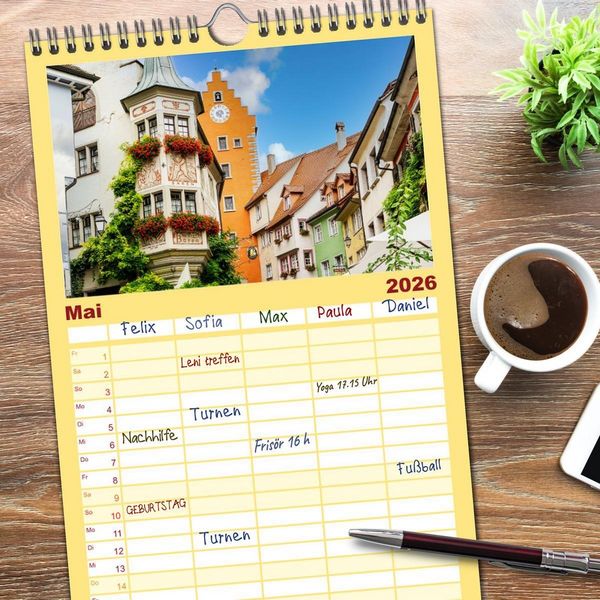 Produktbild: Familienplaner 2026 - Der Zauber des Bodensees mit 5 Spalten (Wandkalender, 21 x 45 cm) CALVENDO