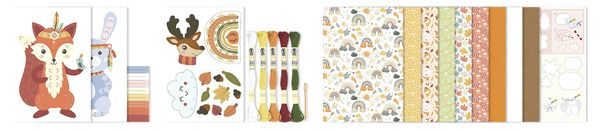 Produktbild: URSUS Kinder-Bastelsets Papier-Bastelset Woodland friends