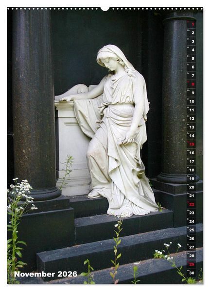 Produktbild: Friedhofsengel in Berlin (Wandkalender 2026 DIN A2 hoch), CALVENDO Monatskalender