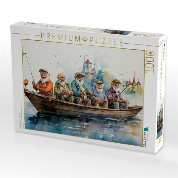 Produktbild: CALVENDO Puzzle Lustige Rentner - Angeltour | 1000 Teile Lege-Gr&ouml;&szlig;e 64x48cm Foto-Puzzle f&uuml;r gl&uuml;ckliche Stunden