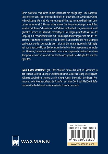 Produktbild: Unterricht im Lernbereich Globale Entwicklung