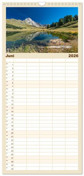 Produktbild: Familienplaner 2026 - Dolomiten mit 5 Spalten (Wandkalender, 21 x 45 cm) CALVENDO