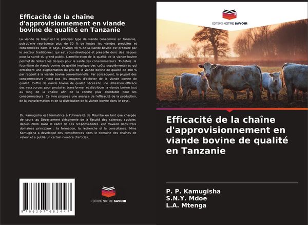 Produktbild: Efficacit&eacute; de la cha&icirc;ne d'approvisionnement en viande bovine de qualit&eacute; en Tanzanie