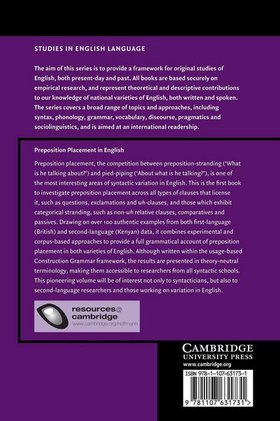 Produktbild: Preposition Placement in English