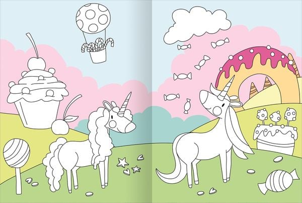 Produktbild: Mein gro&szlig;es buntes Malbuch &ndash; Einh&ouml;rner