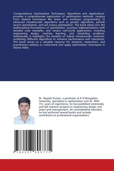 Produktbild: Computational Optimization Techniques: Algorithms and Applications