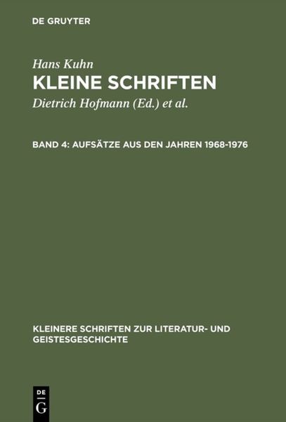 Produktbild: Aufs&auml;tze aus den Jahren 1968&ndash;1976