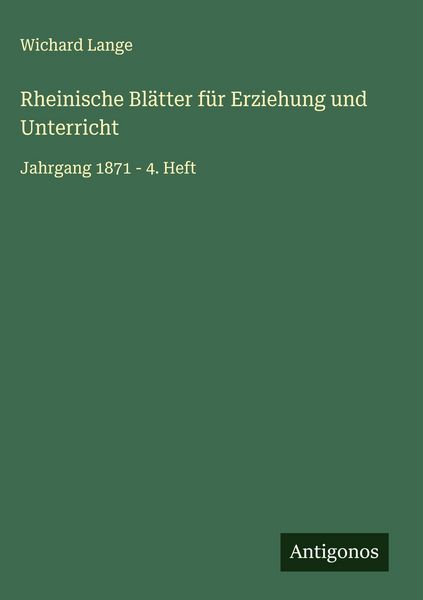 Produktbild: Rheinische Bl&auml;tter f&uuml;r Erziehung und Unterricht