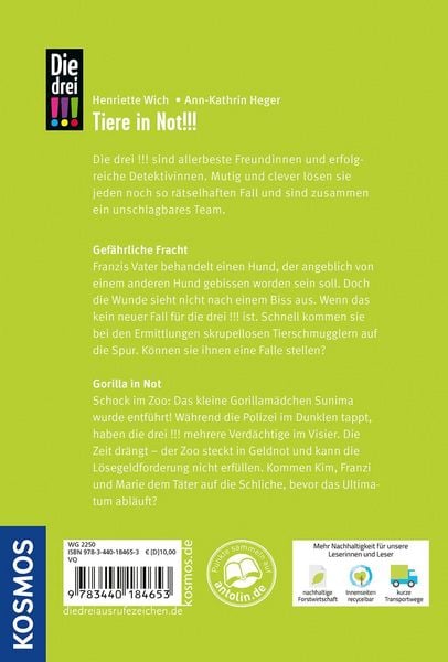 Produktbild: Die drei !!!, Gef&auml;hrliche Fracht / Gorilla in Not (Doppelband)