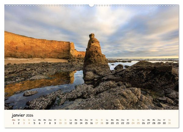 Produktbild: Rochers et mer (Calendrier mural 2026 DIN A2 vertical), CALVENDO calendrier mensuel