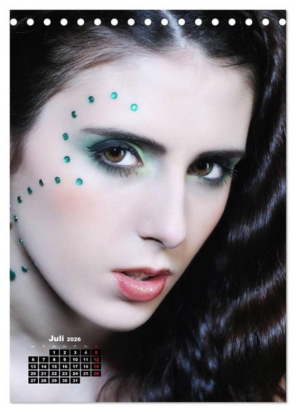 Produktbild: Extrem Make-Up Portraits (Tischkalender 2026 DIN A5 hoch), CALVENDO Monatskalender