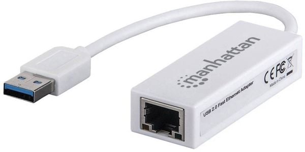 Manhattan Fast Ethernet Adapter Netzwerkadapter 100MBit/s USB 2.0