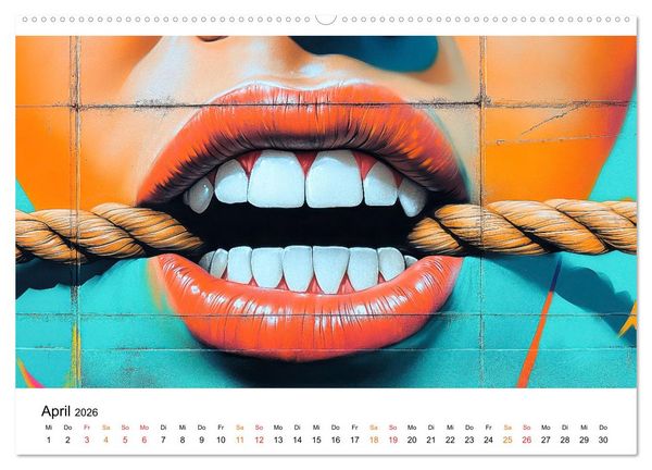 Produktbild: Graffiti & Street Art - Kunstwerke der Stra&szlig;e (hochwertiger Premium Wandkalender 2026 DIN A2 quer), Kunstdruck in Hochglanz