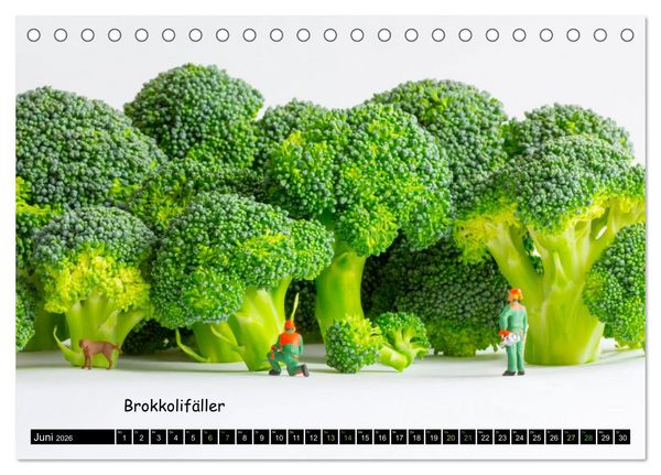 Produktbild: Brokkolif&auml;ller ... und andere Mini-Welten (Tischkalender 2026 DIN A5 quer), CALVENDO Monatskalender